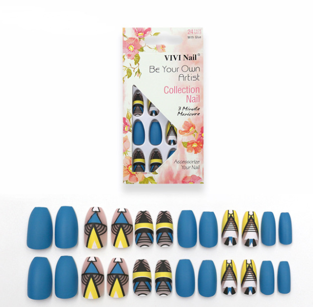 24 fake nails matte nail sheets