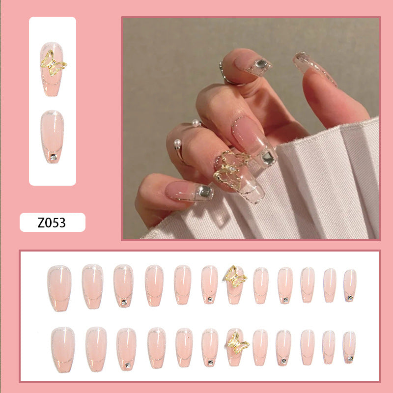 Crystal Butterfly Nails