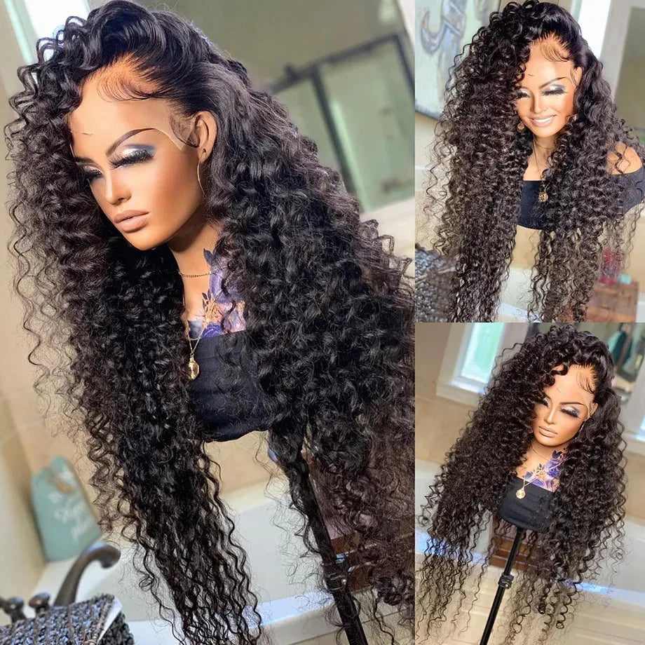 Deep Wave Lace Front Human Hair Wigs for women