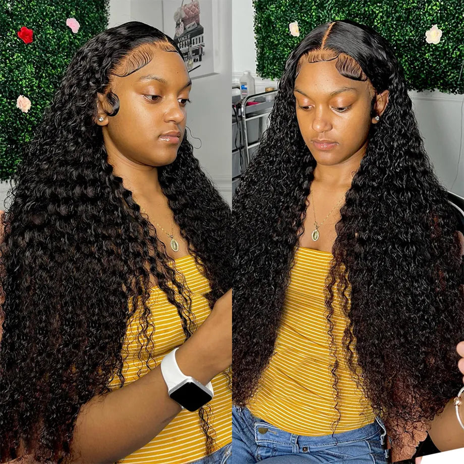 Deep Wave Lace Front Human Hair Wigs for women